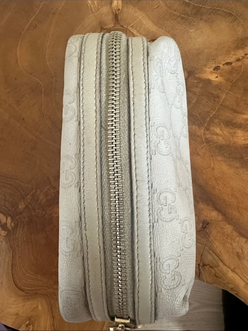 Gucci Embossed GG Leather Pouch